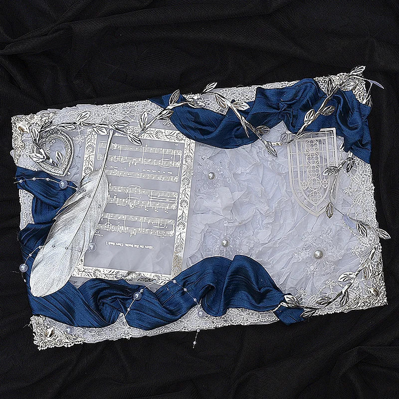 يدوية الصنع تأثيري Ita حقيبة إدراج مجلس شارة عرض المجلس ل Ita حقيبة شريطة من الدانتيل المنظم مجلس لوليتا عنصر رباعي