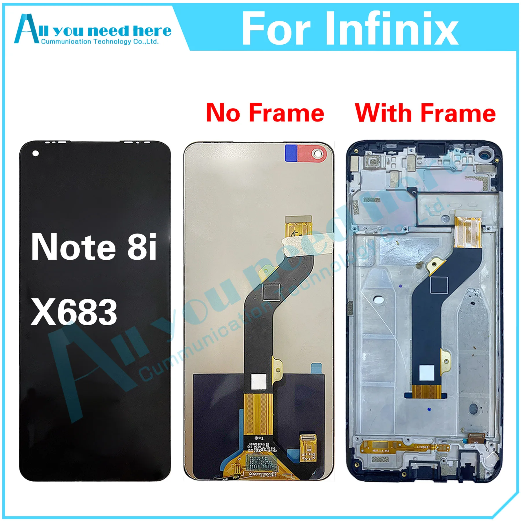 100% Test For Infinix Note 8i X683 X683B LCD Display Touch Screen Digitizer Assembly Repair Parts Replacement