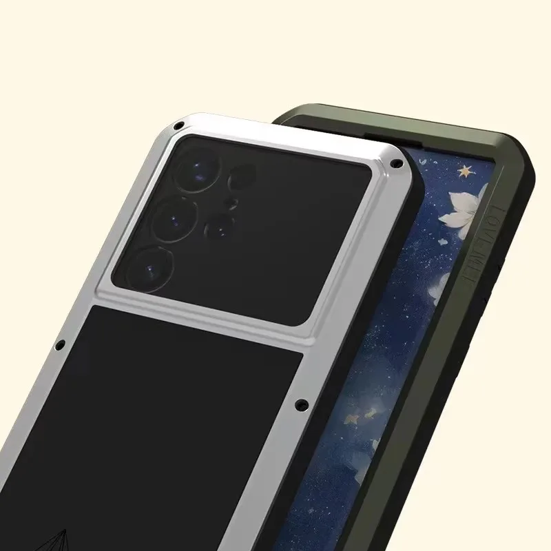 Phone Case Love Mei For Samsung Galaxy S25 Ultra S24 Plus S23 FE Metal Powerful Armor Shock Dirt Cases For Samsung Galaxy S25 5G