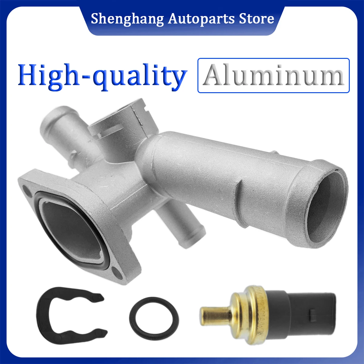 Flange/sensor de refrigeração do motor de alumínio 06a121132, adequado para audi a3 seat/upra skoda octavia fabia vw beetle transporter golf