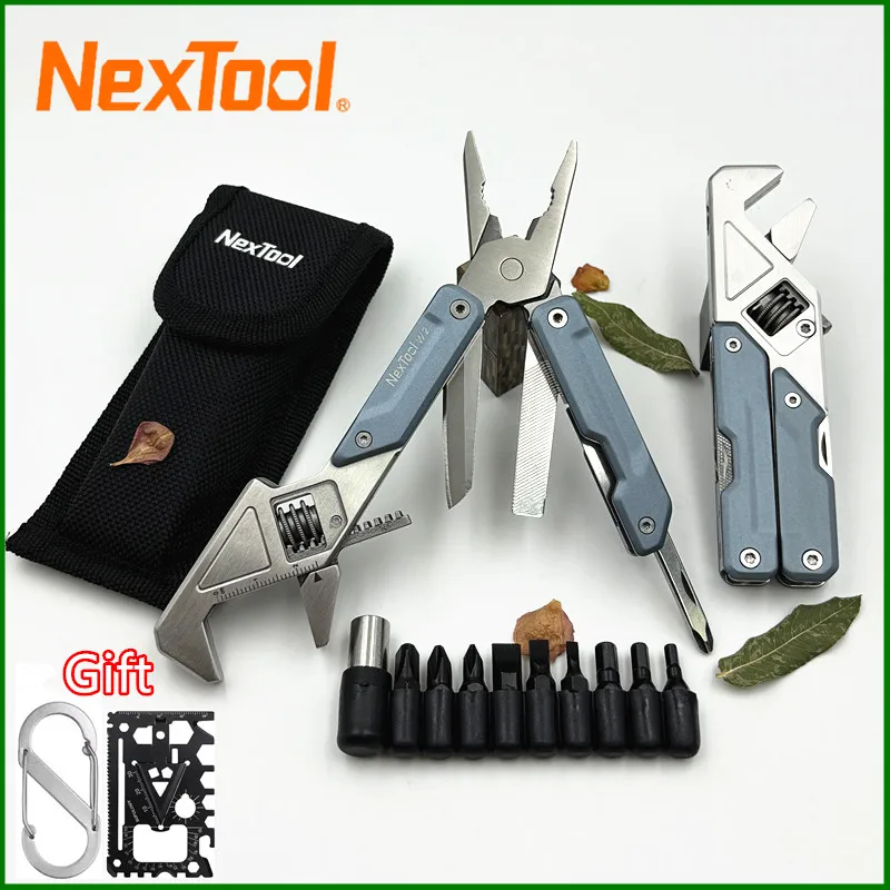 

NexTool Light Wrench W2 Multi Tool 8 In 1 Foloding Pliers Multi-functional Spanner Screwdriver Outdoor Camping EDC Hand Tool