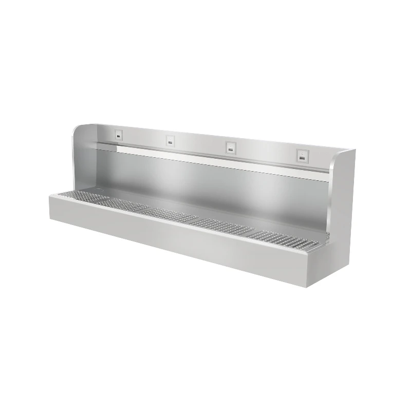 Foot-operated stainless steel urinal with sensor School factory prison urinal Stainless steel urinal