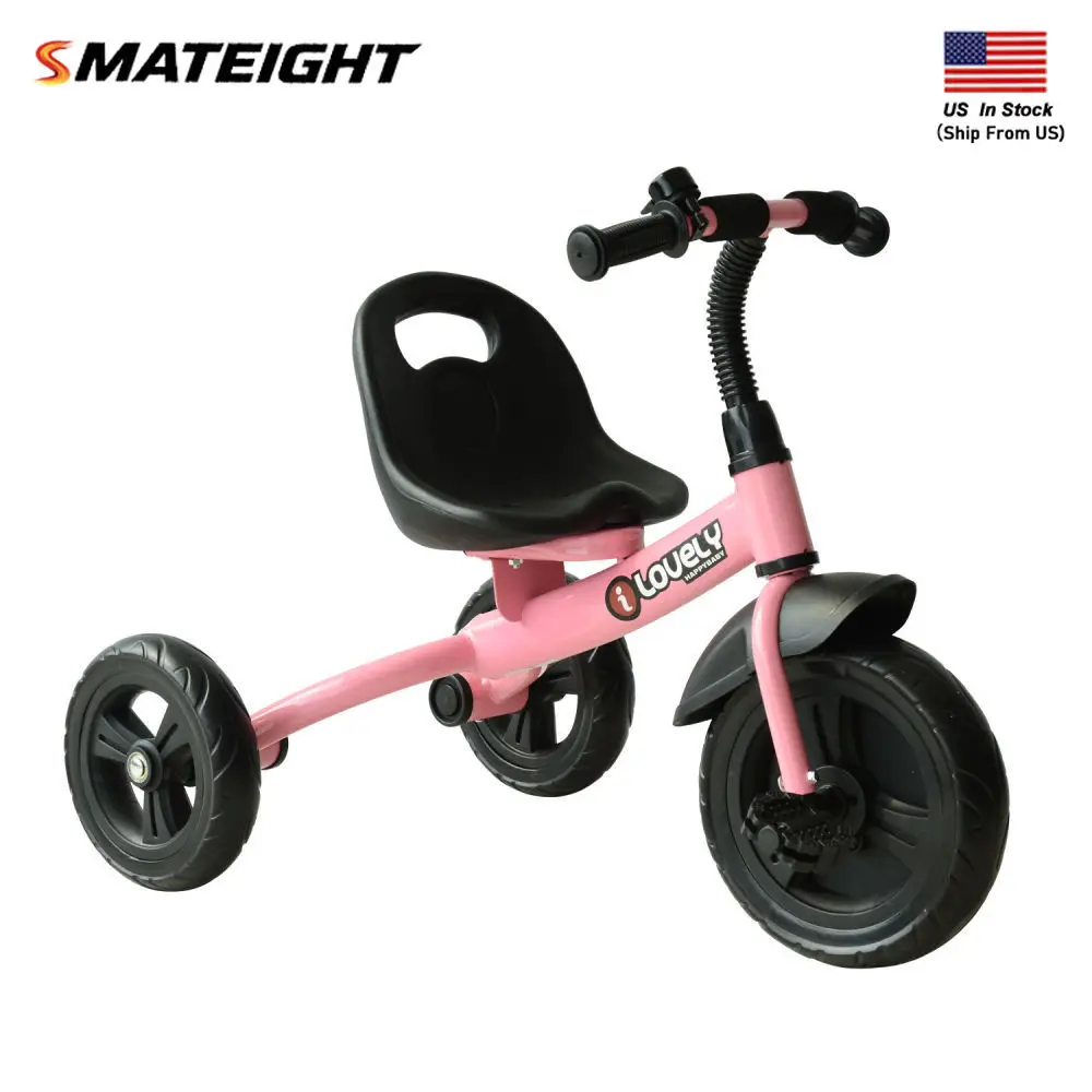 

Qaba 3-Wheel Recreation Ride-On Toddler Tricycle with Bell Indoor / Outdoor, Pink