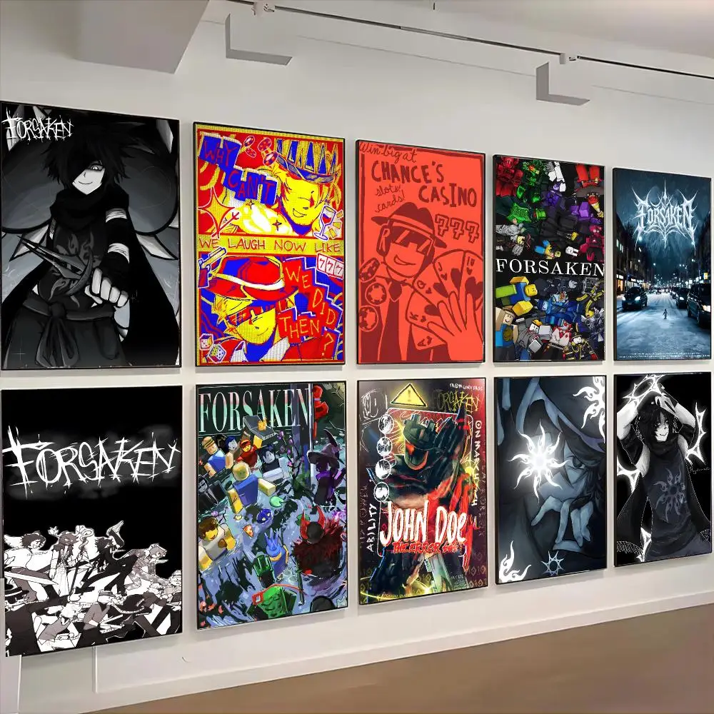 Forsaken Game Cyberpunk Graffiti Poster Living Room Bedroom Party Bar Decor Moisture-proof Art Wall Painting