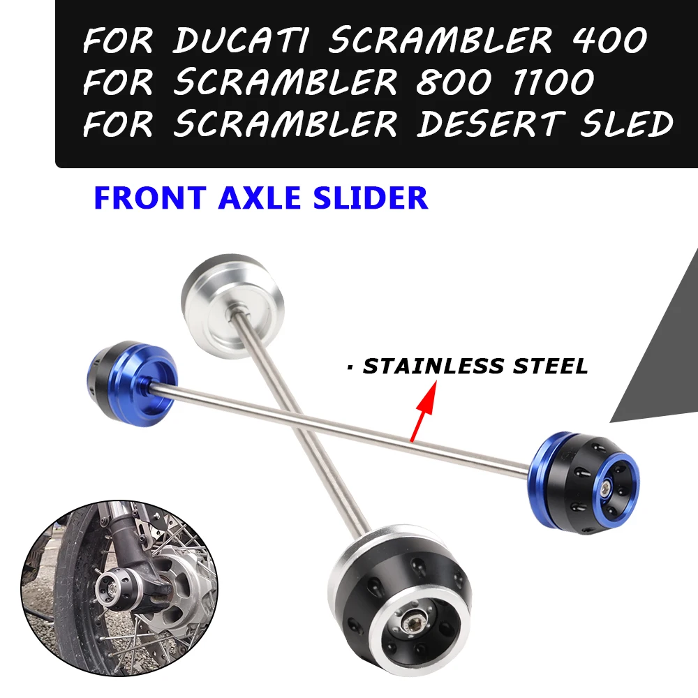 

Motorcycle Front Wheel Fork Axle Slider Crash Pad Frame Slider For Ducati Scrambler800 Scrambler 800 400 1100 Desert Sled 2019