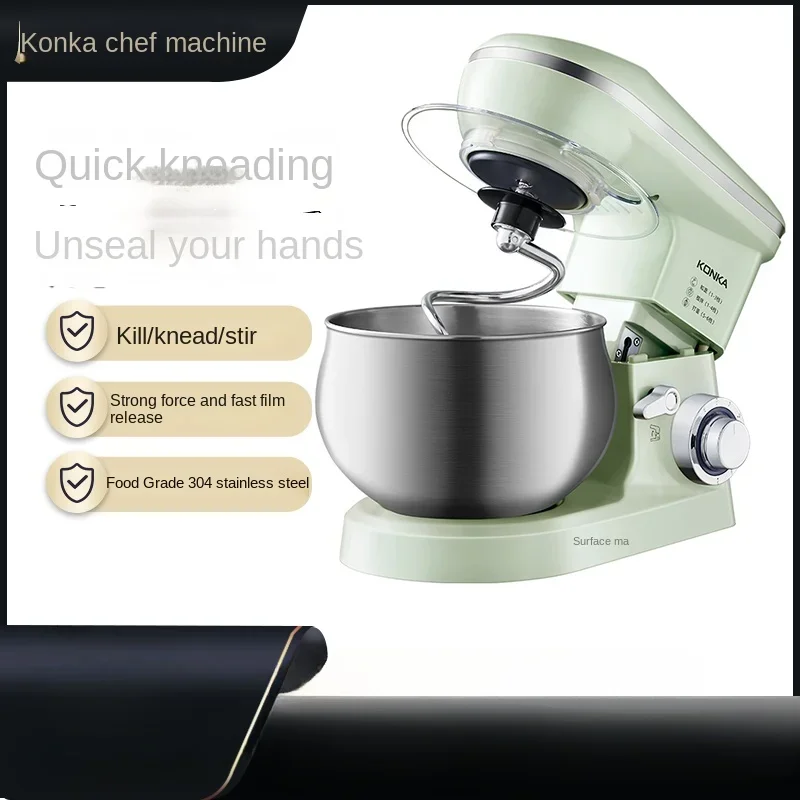 220V Konka Food Mixers for Home Use r with Dough Hook, Whisk and Meat Grinder for Cream, Egg, Bread Dough and Ground Meat