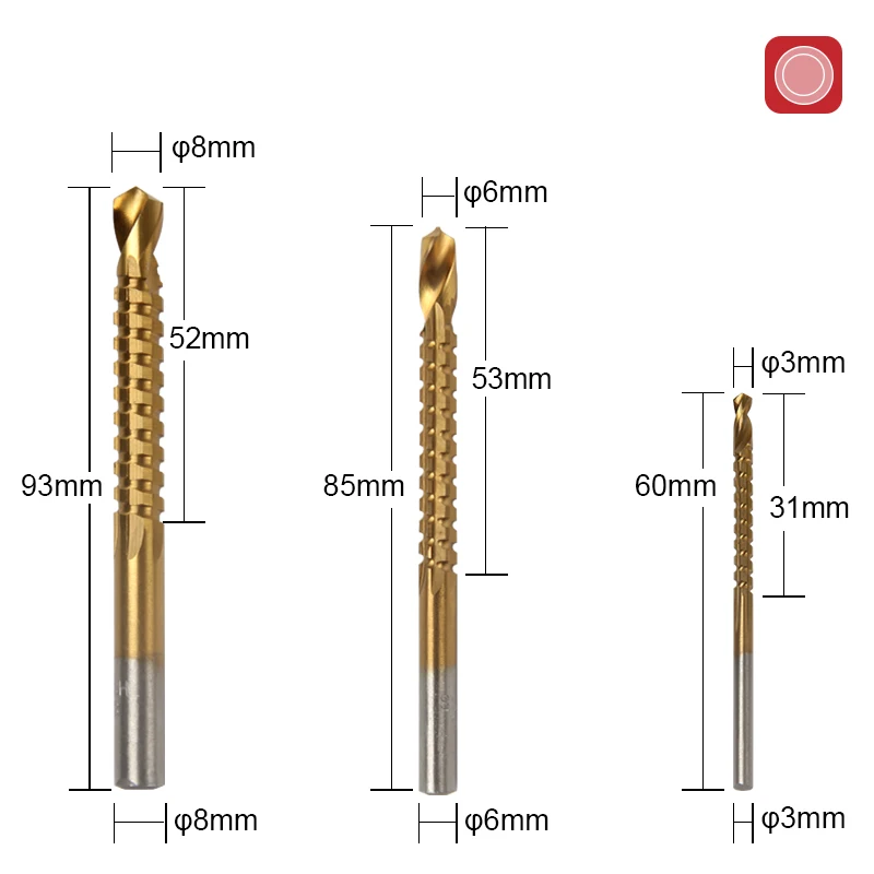 Step Drill Bits Saw Drill Bit Set HSS Steel Titanium Milling Cutter Woodworking Metal Core Hole Opener 4-12 4-20 4-32mm 3 6 8mm