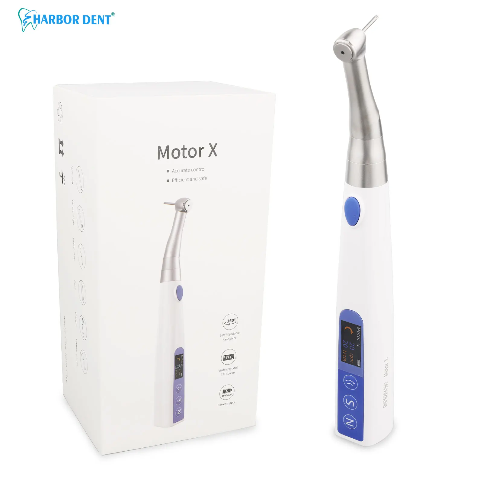 Dental Portable Electric Wireless Torque Driver Universal Implant Torque Wrench 50Ncm with 16pcs Screwdrivers 360° Rotation