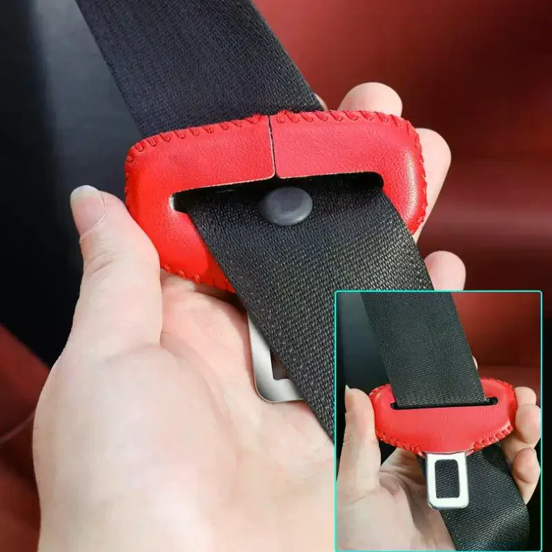 Housse universelle en cuir PU pour boucle de ceinture de sécurité, 2 pièces, protection Anti-Collision pour accessoires d'intérieur de voiture