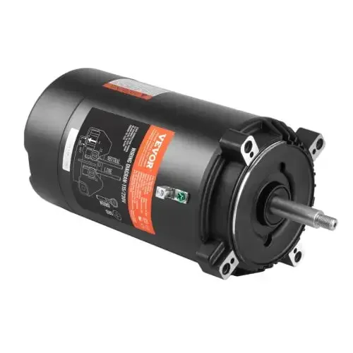 0.75 HP Pool Pump Motor, 56J Frame, 115V(8 Amps)/230V(4 Amps) 3450 RPM, 60Hz, 1.5 Service Factor, 80F/250V Capacitor,