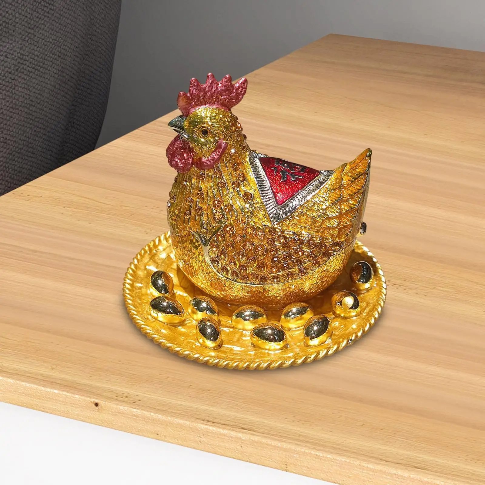 

Jewelry Organizer Chicken Figurine Decorative Collectible Earrings Organizer for
