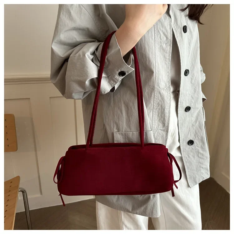 Handtasche Retro Einfache Damenhandtasche Neue Ausländische Textur Unterarm-Schultertasche Modische Pendler-Tasche – Detail 7