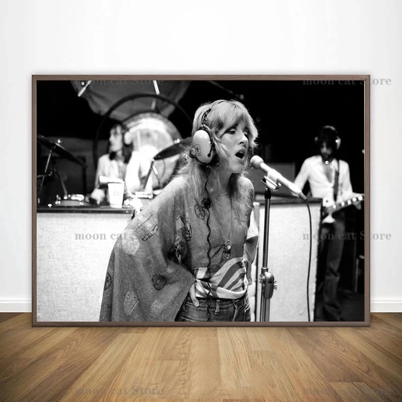 Vintage Stevie Nicks Singer Classic Portrait Poster Canvas Painting Wall Art Pictures Retro Room Home Bar Cafe Decor Fans Gift