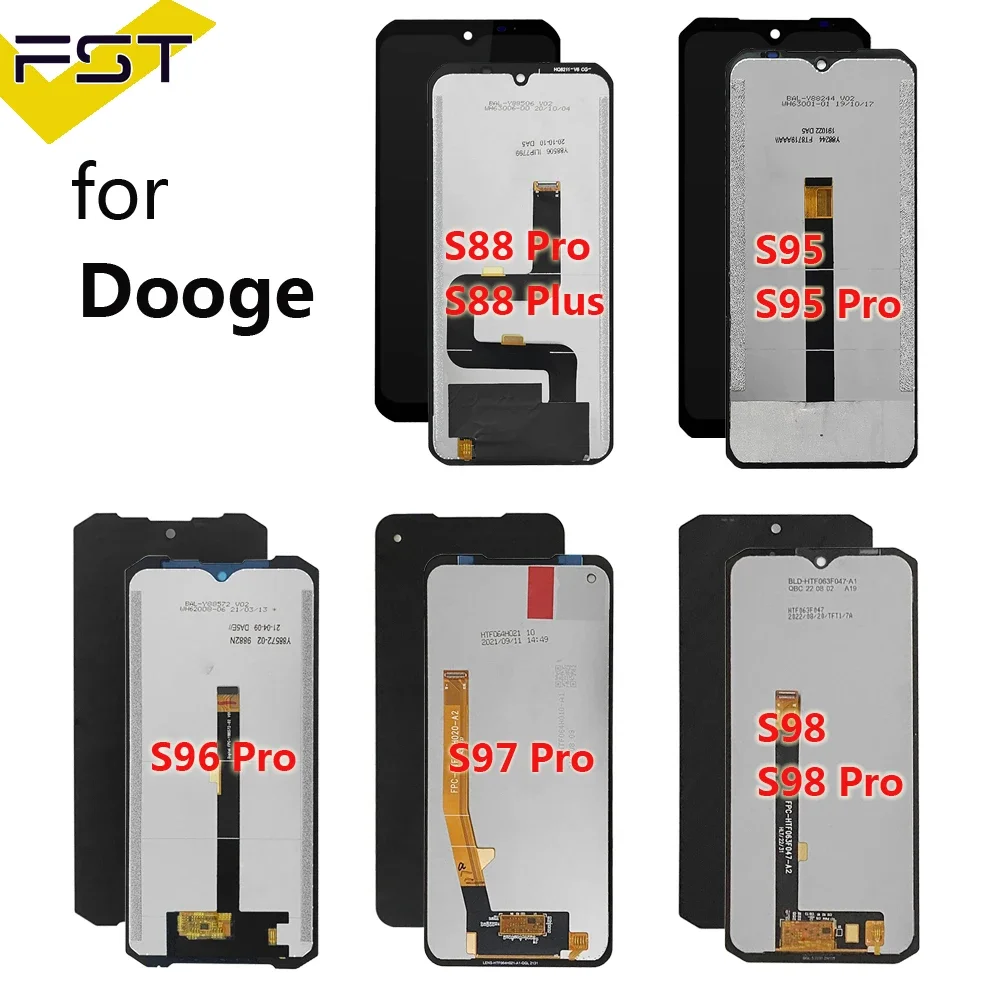 Für doogee s98 s97 pro lcd display touchscreen digitalis ierer für doogee s88 plus s96 pro lcd doogee s61 s90 s86 s89 pro lcd display