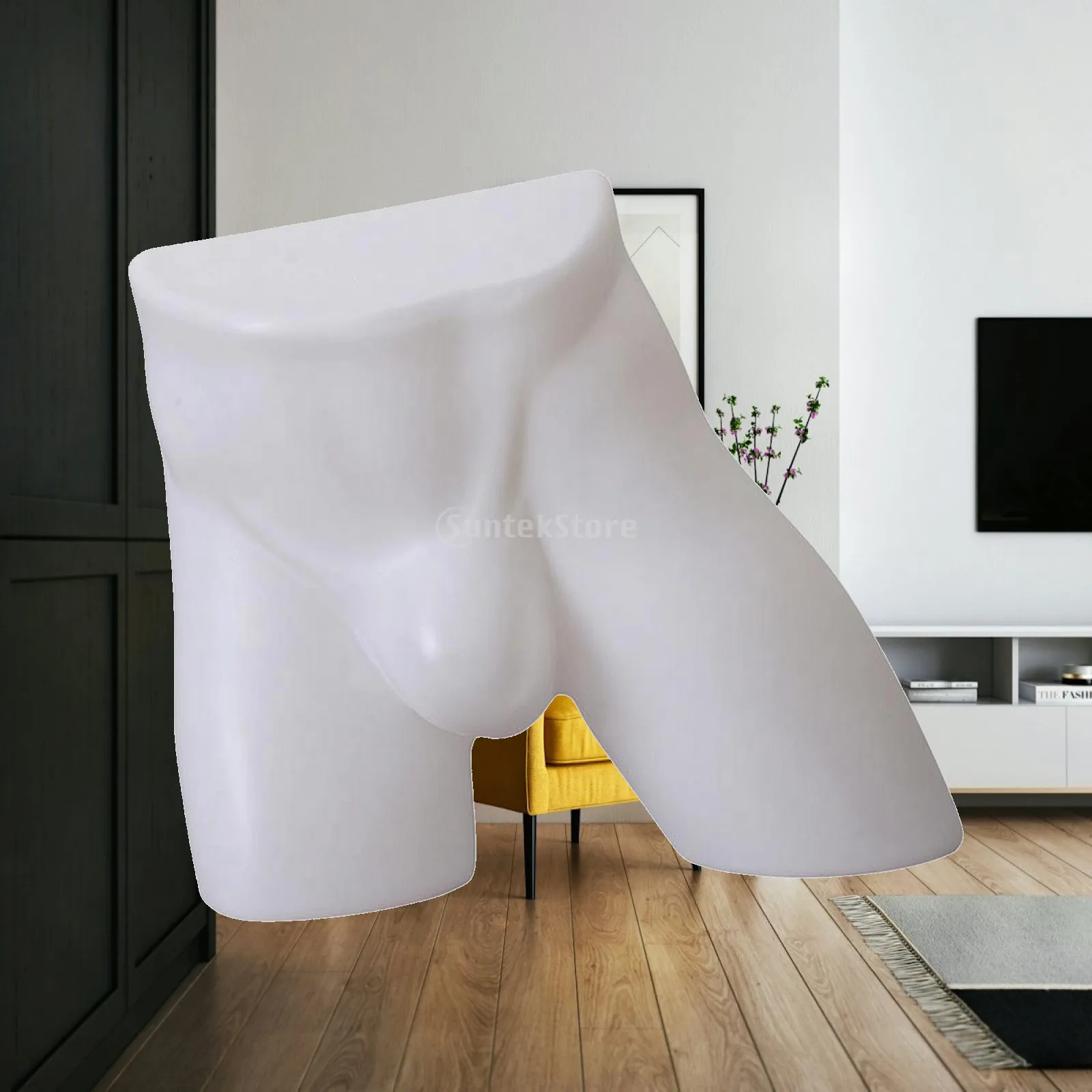 PE Plastic Underwear Display Form Male Torso Mannequin Lower Body for Mens Briefs Boxers Showcase Fitting Room Display Stand