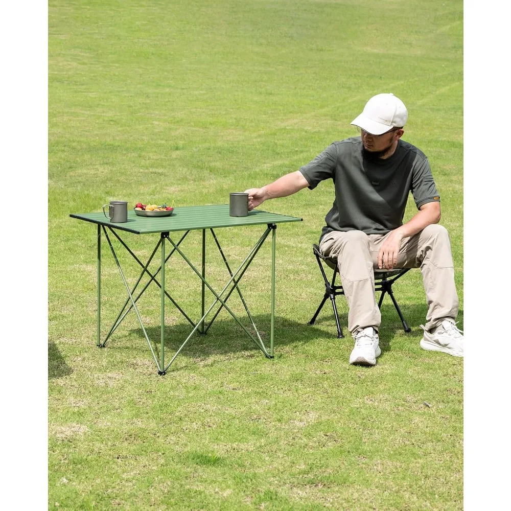 

Сверхлегкий компактный складной столик для кемпинга с сумкой для переноски (усиленный зеленый — XL)