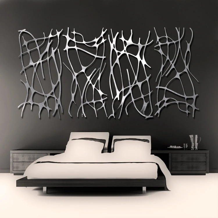 Modern custom artificial metal crafts stainless steel wall art for home decoration