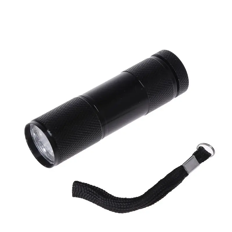 Y1UB Mini Detecção 9 LED UV Violeta Lanterna Blacklight Torch Light Lamp Nova