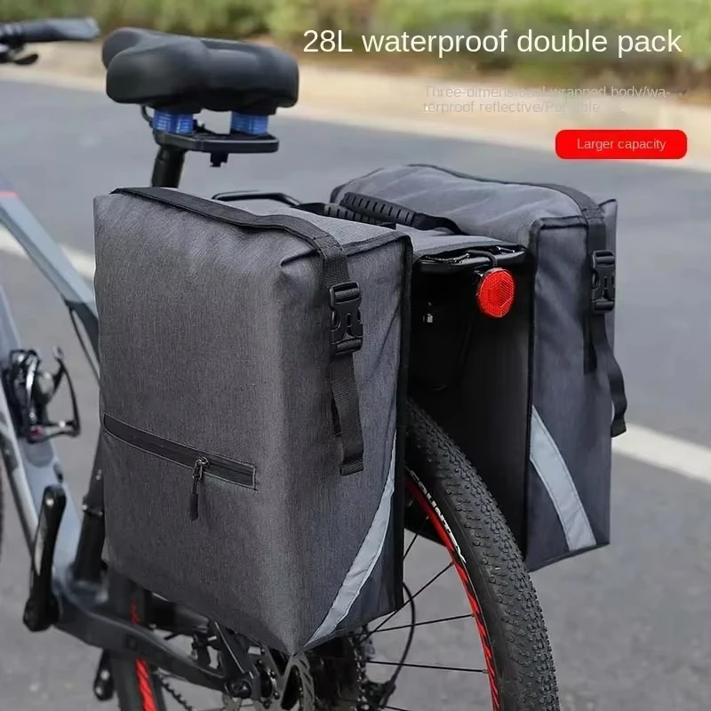 Portaequipajes trasero de doble cara para bicicleta, bolsa para maletero 2 en 1, asiento trasero para bicicleta de montaña y carretera, bolsa portaequipajes para bicicleta