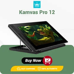 HUION Kamvas Pro 12 Graphics Tablet Screen 120% sRGB Tilt Support Stylus Battery-Free Drawing Pen Display Monitor 11.6 Inch