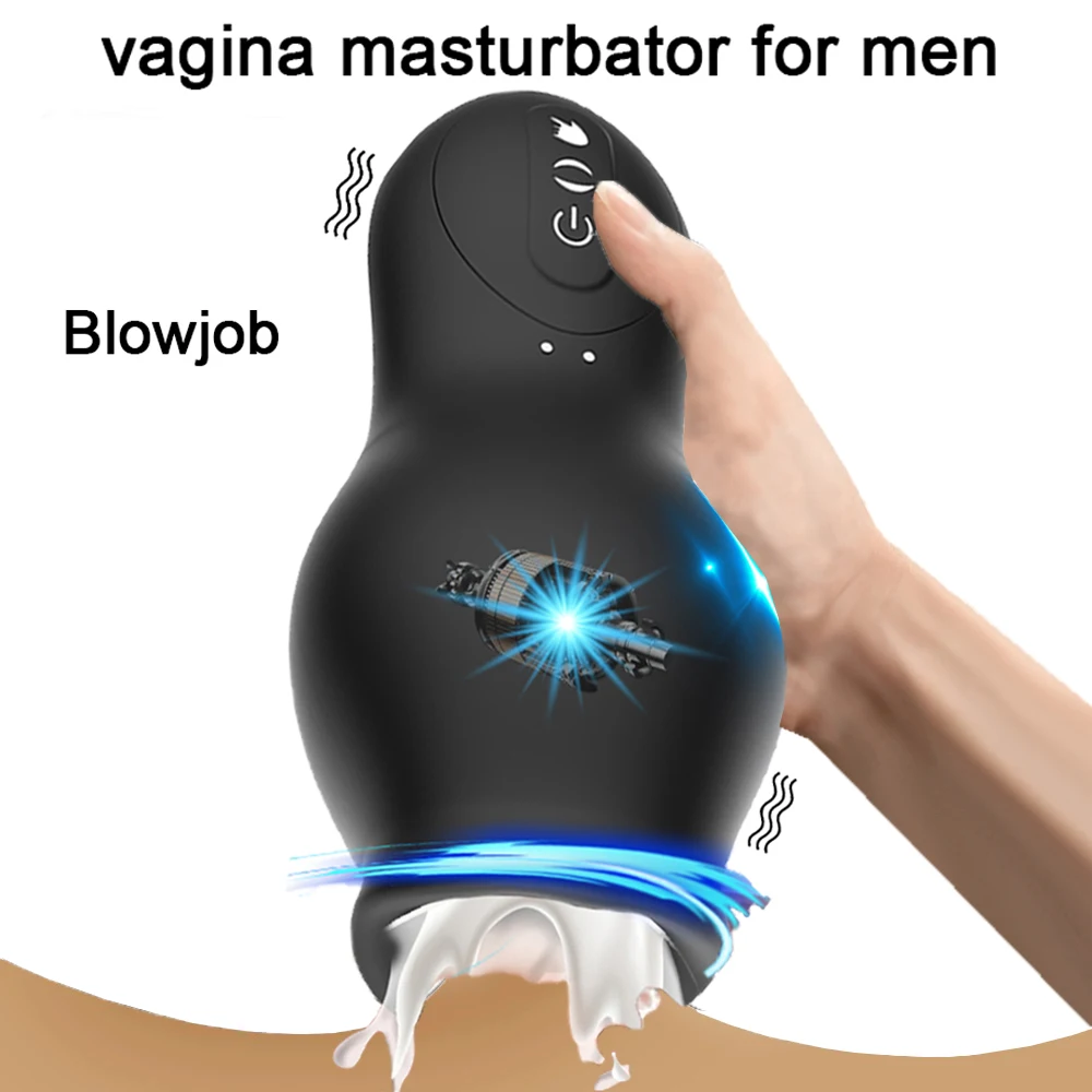 Male Automatic Sucking Heating Vagina Pussy Hands Free Real Blowjob Masturbator Vibrator Adult Sex Toys For Men Masturbation Cup