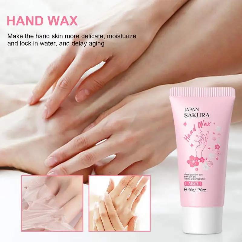 ساكورا شمع اليد تقشير غطاء اليد اشراق الجلد شمع اليد لتجديد شباب كريم اليد يغذي كريم ترطيب