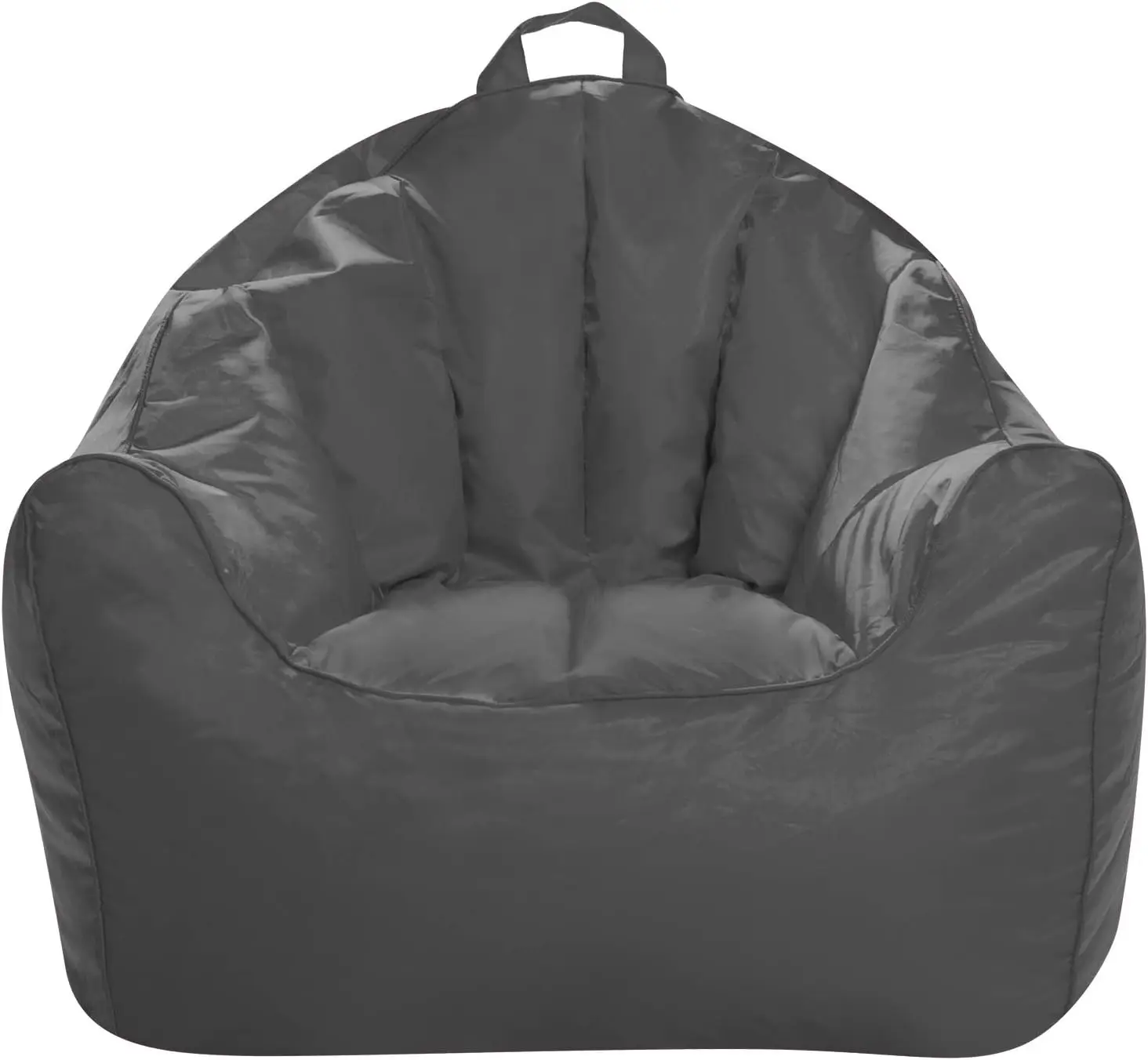 

Structured Comfy Seat for Playrooms and Bedrooms, Large Bean Bag Chair, Malibu Lounge, Charcoal Gray