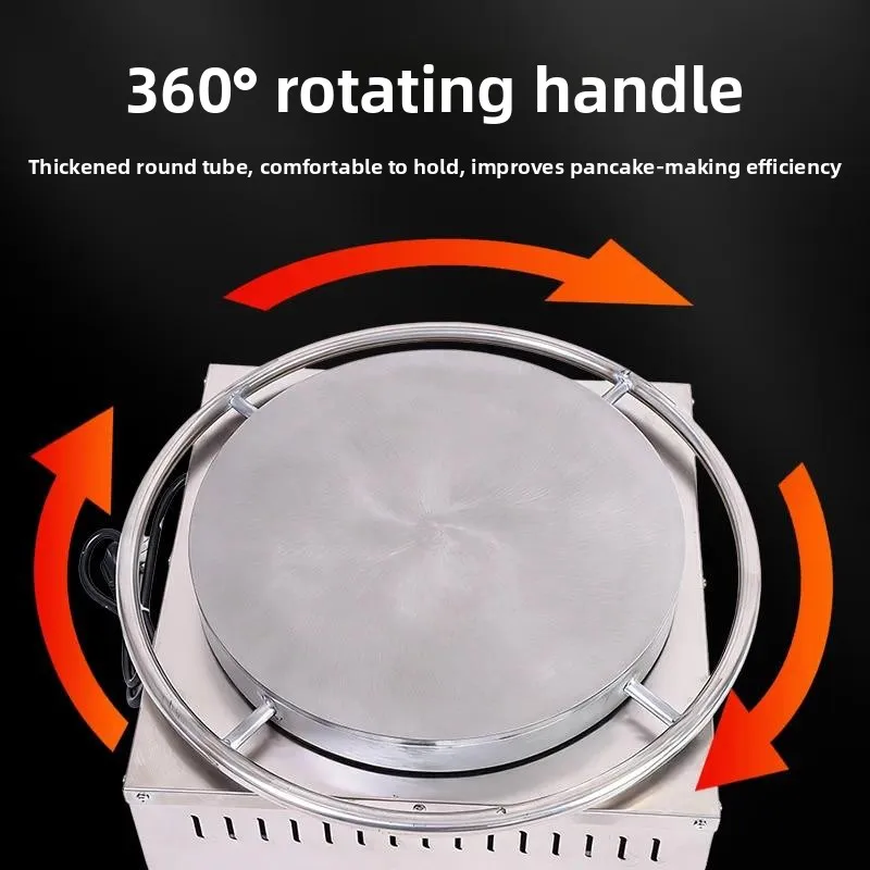 Commercial Stall Crepe Pancake Electromechanical Ban Halberd Stove Rotating Electric Plug-in Pancake Fruit Pancake Stove
