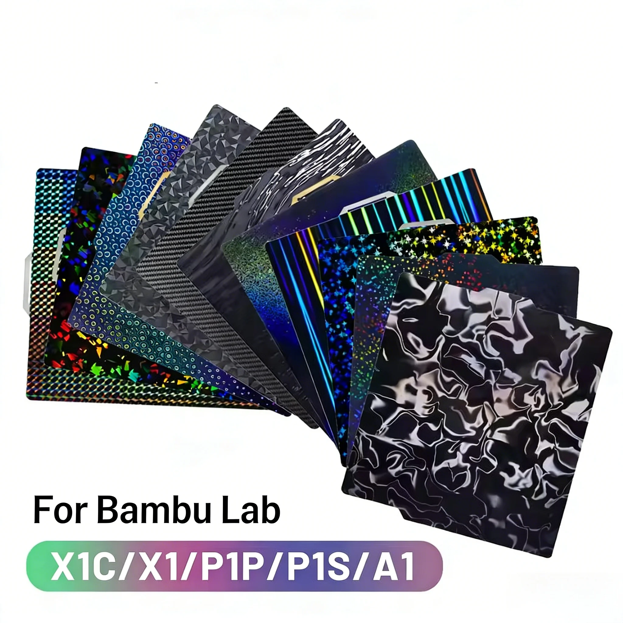 

257 мм 3D-принтер: Пластина из пружинной стали с покрытием PEI - Двусторонняя рабочая поверхность PEI/PEY для Bambu Lab X1C P1P P1S