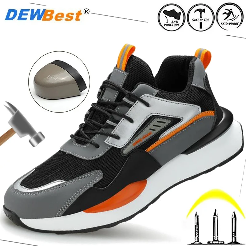 

Men's lightweight and comfortable steel toe caps, anti smashing, anti piercing insulation, wear-resistant construction shoes