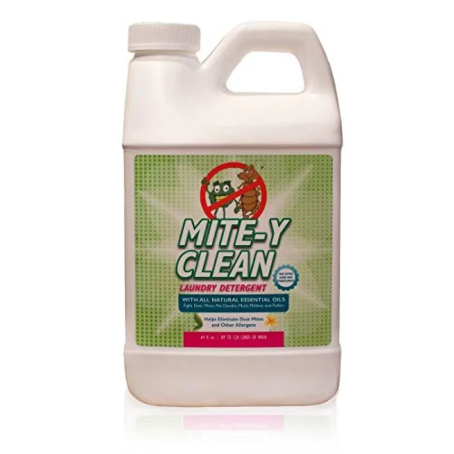 

Mitey Clean All-Natural Allergy-Free Laundry Detergent - 64 Fl Oz - USA Made, Plant-Based, Fragrances or Dyes - Hypoallergenic