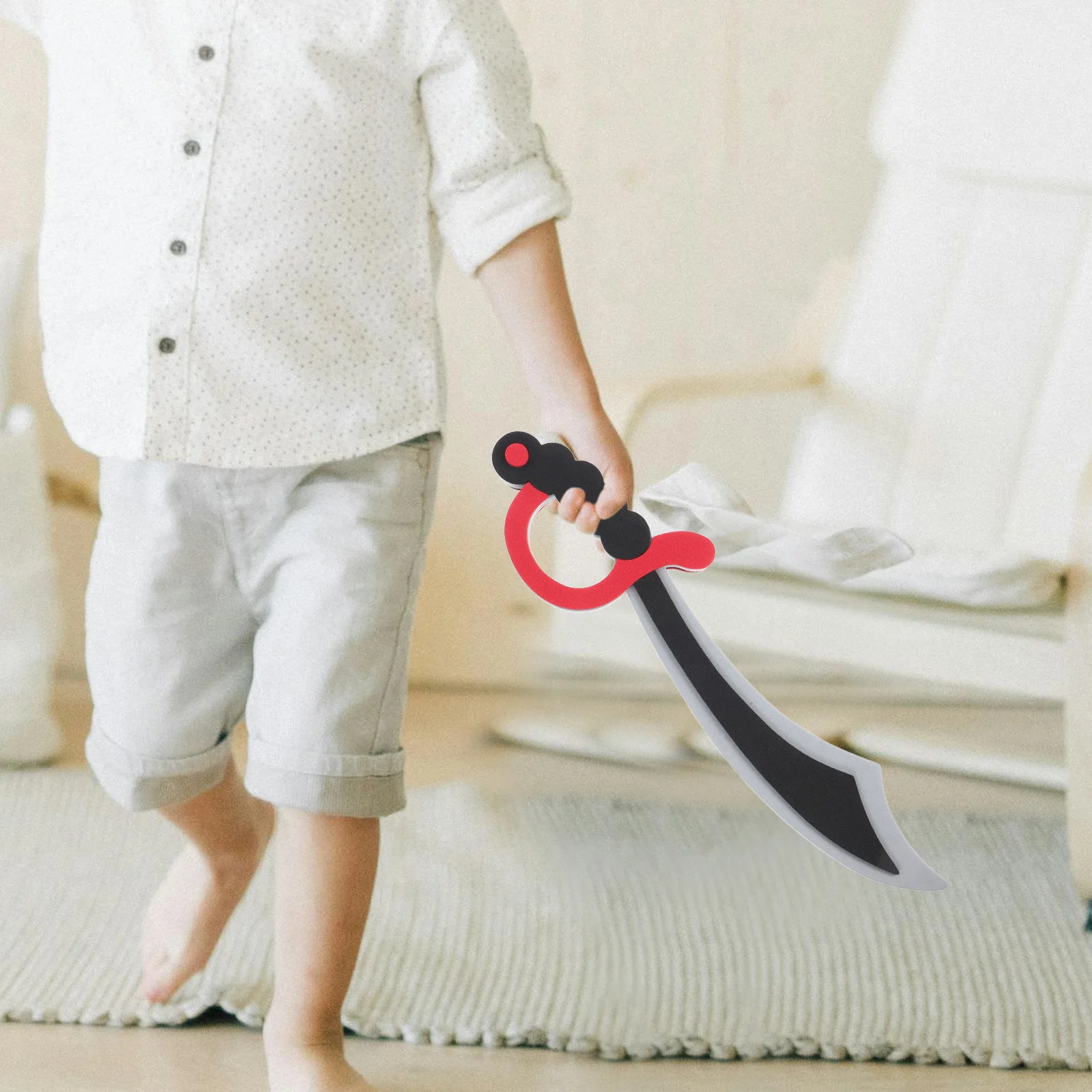 Espada de espuma para niños para juego de simulación, forma realista, colores vivos, Material suave, espada de entrenamiento Ideal, Caballero pirata para niños