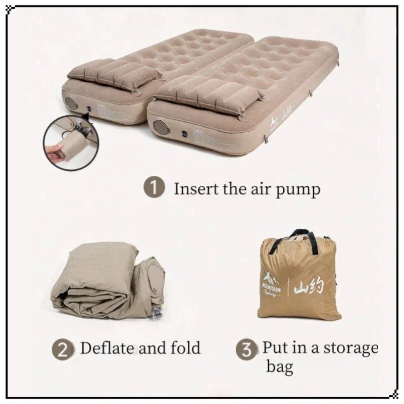 

Camping Automatic Inflatable Mattress Outdoor Tent Folding Single Double Home Air Cushion Bed Automatic Camping Sleeping Mat New