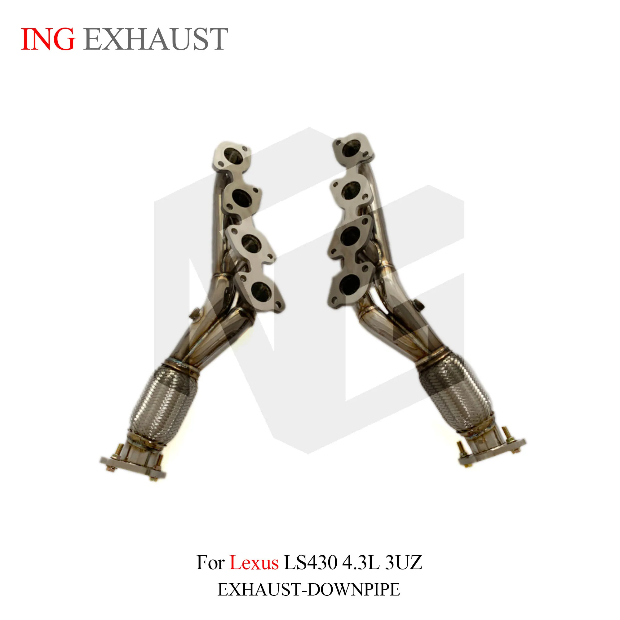 ING Catless Downpipe Manifold Stainless Steel Header for Lexus LS430 4.3L 3UZ Toyota Engine Race Tube Hot Sale Exhaust System