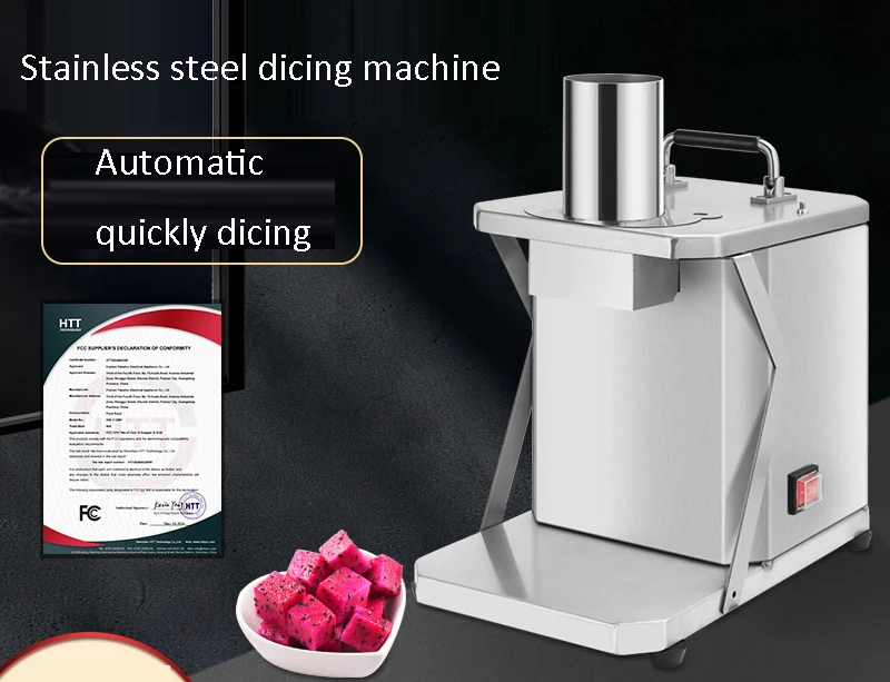 Multifunctional Vegetable Cube Cutting Machine Electric Commercial Dicing Machine Potato Onion Vegetable Carrot Chips Dicer