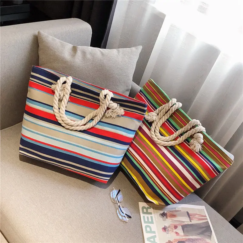 Women's Bags Mommy Bags Travaling Bag Ethnic Canvas Bag Shoulder Handbags Women's Hemp Rope Tote Bags Bohemian Bags torebki