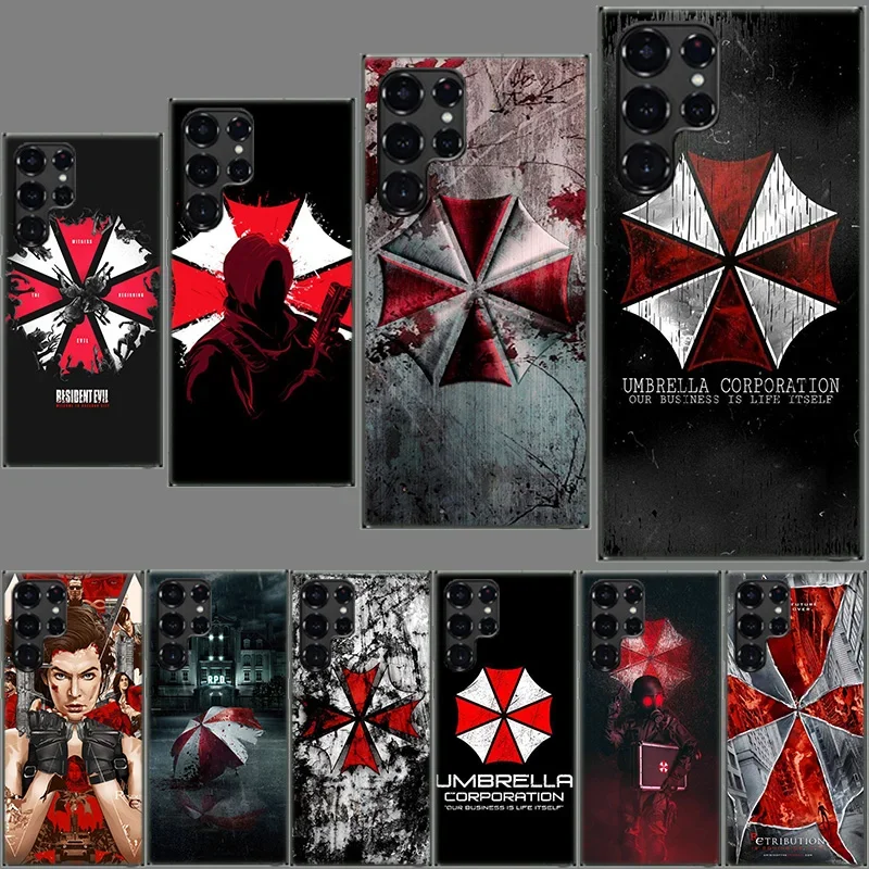 Umbrella Corporation Clear Case for Samsung Galaxy S24 S23 S22 Ultra S21 S20 FE TPU Capa Phone Cases S10 5G S9 S8 Plus S10e S7 C