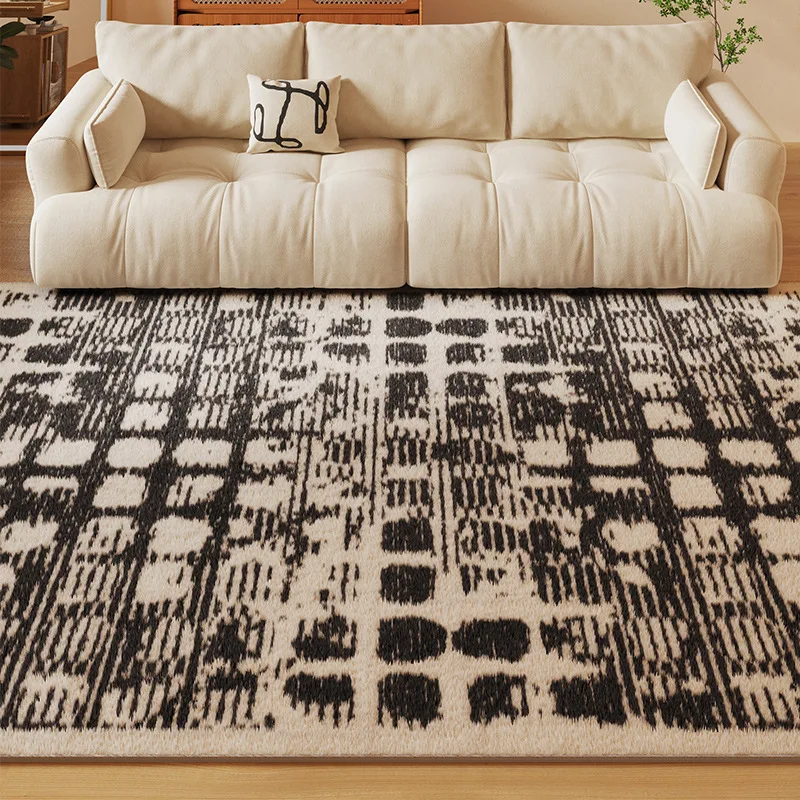

VIKAMA Light Luxury And High-End Living Room Faux Cashmere Carpet, Modern Home Sofa Anti-Slip Carpet, Home Decoration