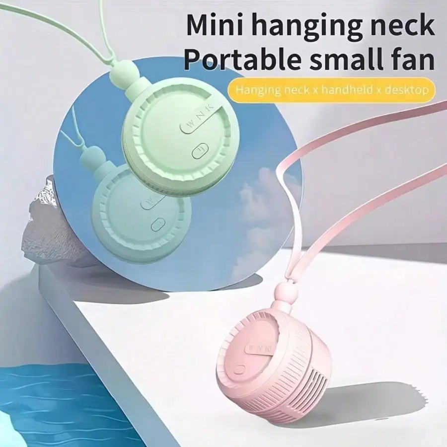

3-Speed Adjustable, 360° Rotatable, Desktop Fan, Personal Fan, Wearable Neck Fan, Outdoor Cooling Accessory - Suitable For Outdo