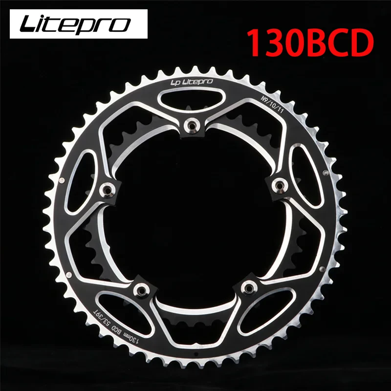 130 Bcd Chainring Double Disc 53-39T for Road Bike Crankset 9/10/11 Speed Folding Bike Chain Ring 130bcd Bicycle Chainwheel