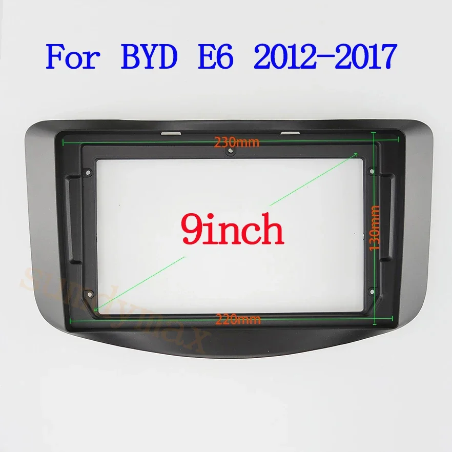 

Автомобильная рама, аудиоадаптер, комплекты отделки приборной панели, лицевая панель, 9-дюймовая для BYD E6 2012-2017, 2 Din, автомобильный радиоплеер, рамная панель