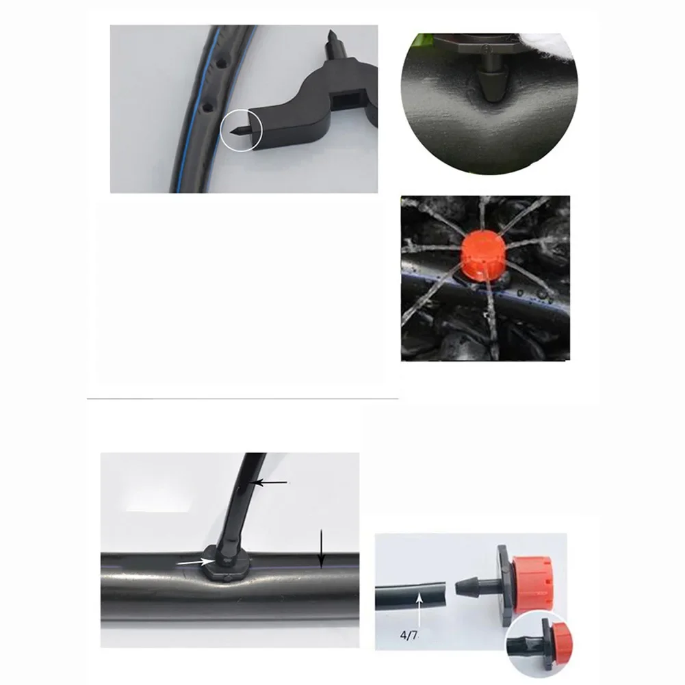 

Practical Irrigation Dripper Watering Drippers Outdoor Pack Set 100PCS Sprinklers 4mm/7mm 8 Anti-clogging Holes ABS