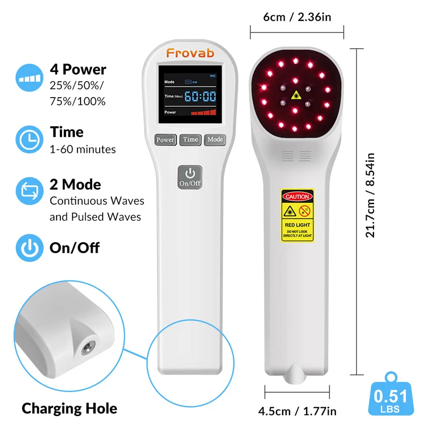 650nm 808nm Low Level Laser Red Light Therapy Device Cold Laser Arthritis Physical Therapy Equipment Pain Relief Health Care