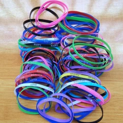 50/100PCS Wholesale Silicone Bracelets Lot Wristband Kids Children Women Men Sport Love Friend Family Party Gift