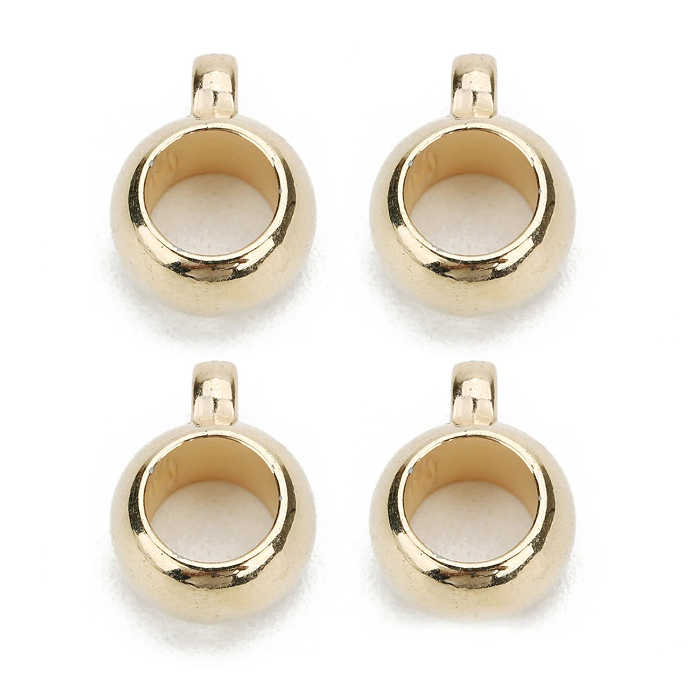 

100pcs Pendant Accessories Big Hole Beads Creative DIY Necklace Stainless Steel Hanging Jewelry Dangler Stylish Decorative