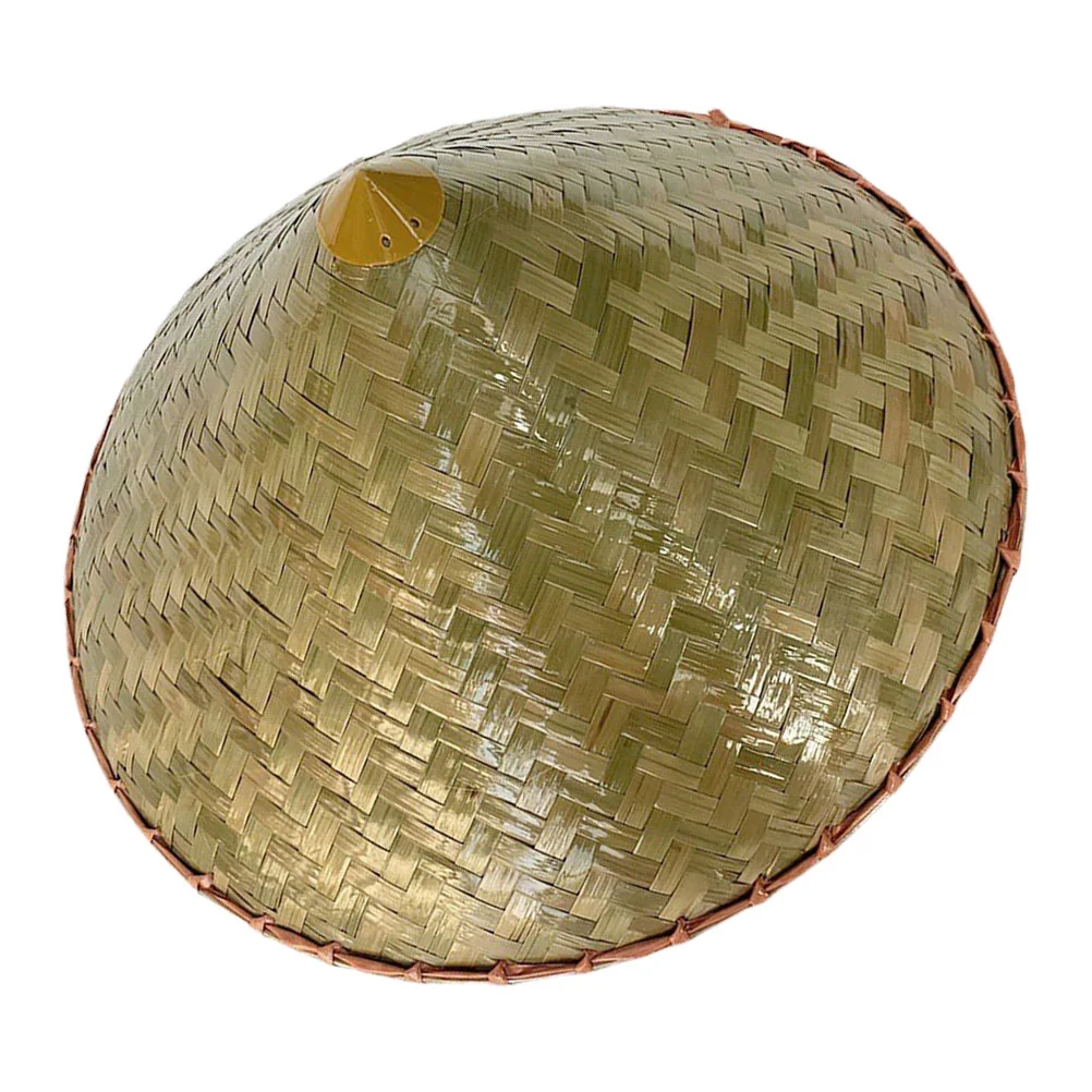 Bamboo Hat Fisherman Cap Performance to Weave Bucket Party Prop Cone Conical Child Decor Traditional Woven Rain