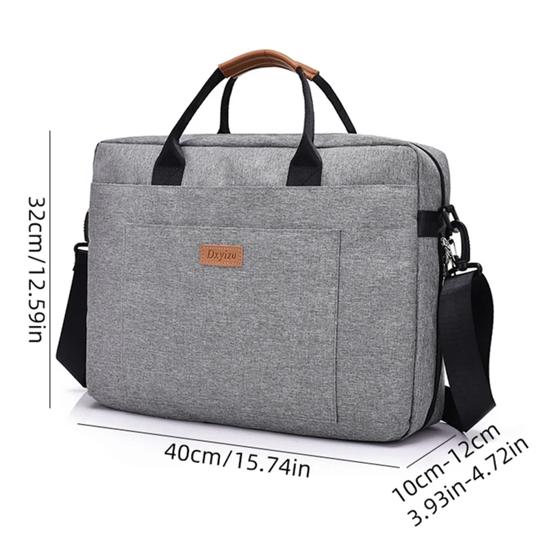 16in Laptop Bag 2cm Expandable Computer Bag Travel Business Briefcase Handbag Large Outdoor Messenger Notebook Slanting Satchel