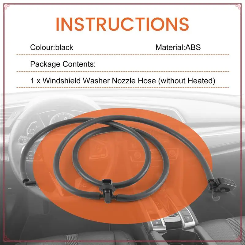 

New Windshield Windscreen Washer Nozzle Jet Hose A1698600492 For - A W169 2004-12 /B W245 2005-11 No Heated