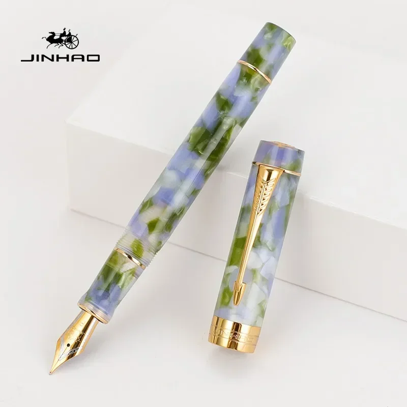 Jinhao 100 Fountain ปากกา Golden Arrow คลิป Luxury Executive ปากกา M/F/EF Nib การเขียนหมึกปากกาเครื่องเขียนอุปกรณ์สํานักงานโรงเรียน