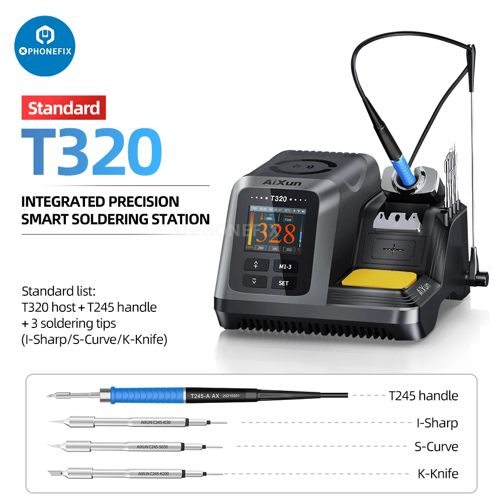 Original JCID AIXUN T320 Precision Soldering Station Intelligent Rework Station T245 T210 Soldering Iron Tip Mobile Phone Repair